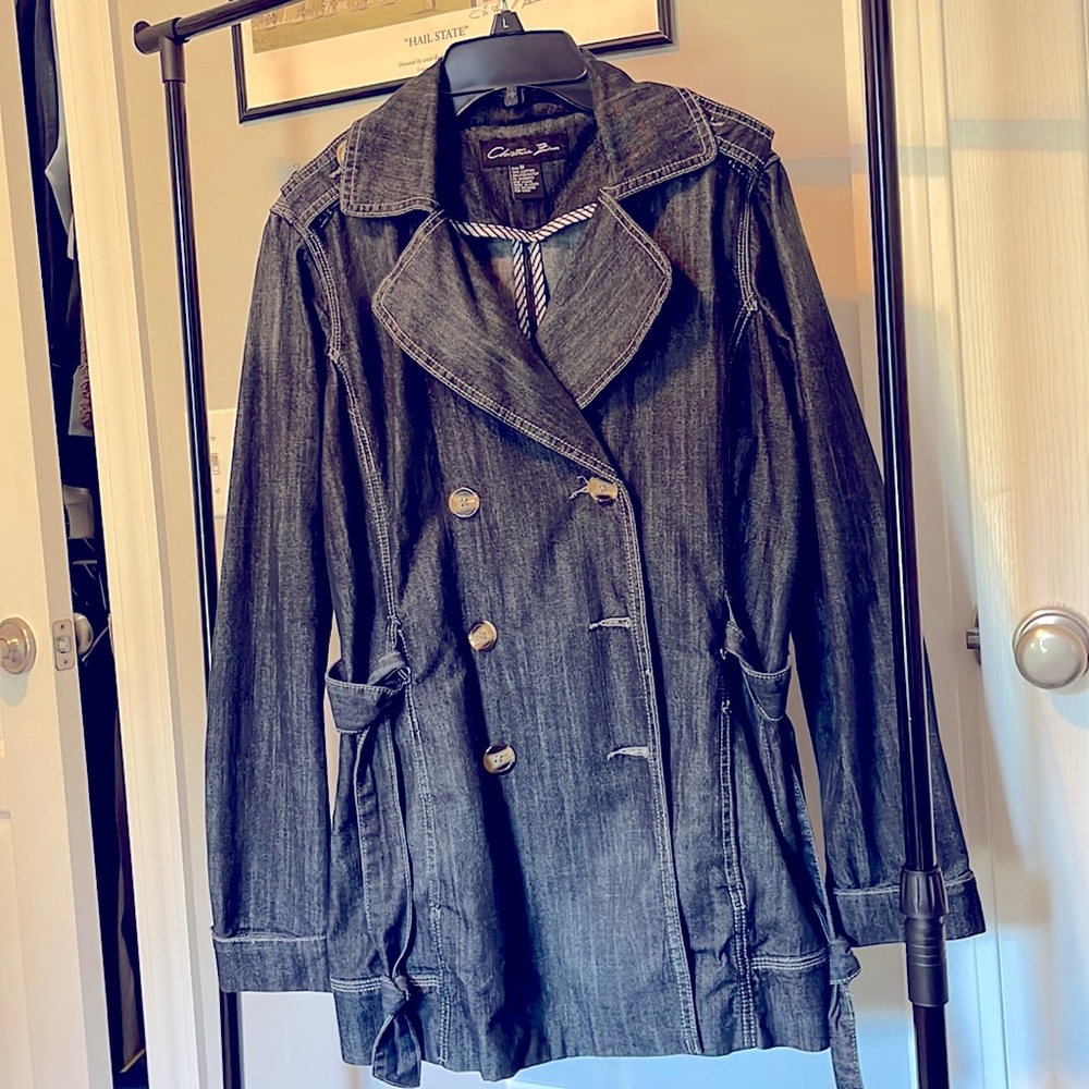 Christiana Zinn denim pea coat medium. Excellent condition smoke free home